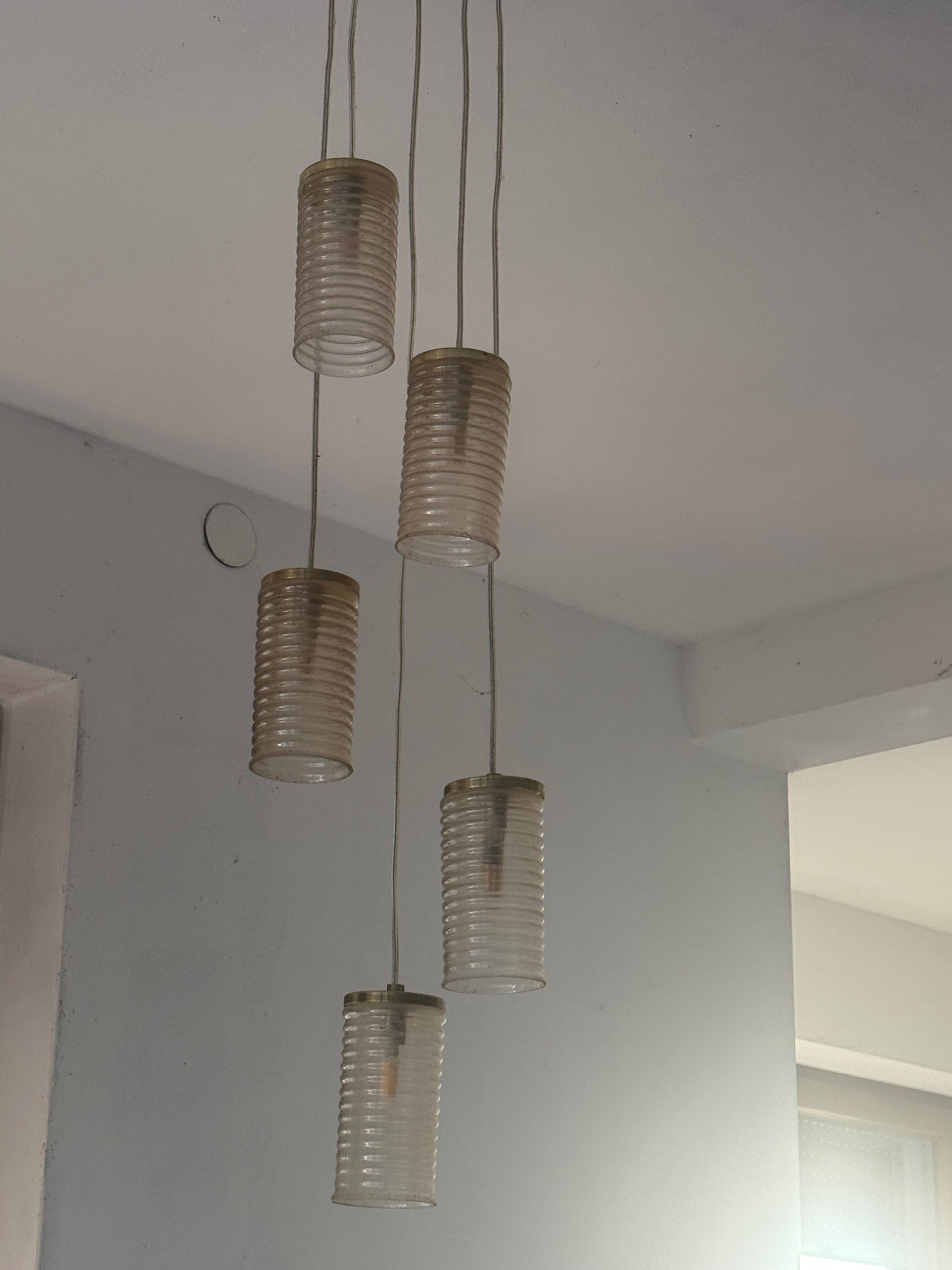 Lampa wisząca, 5 kloszy