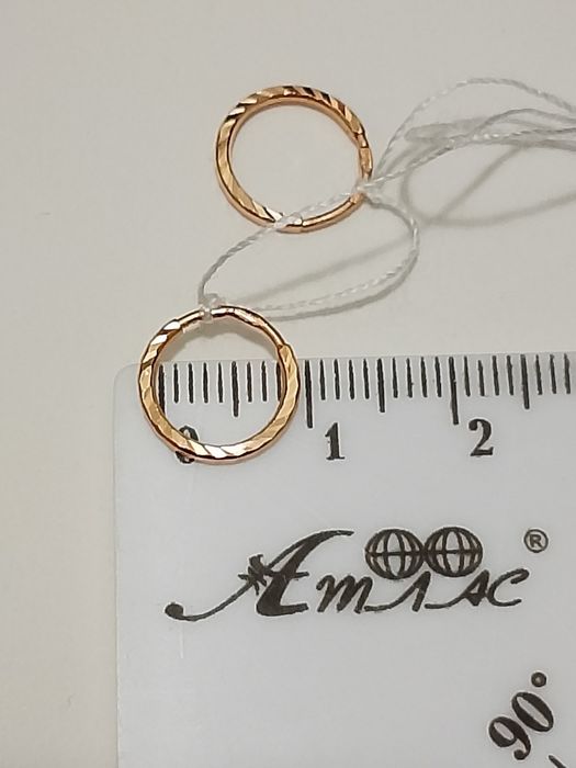 Золотые серьги- кольца 585 пробы.