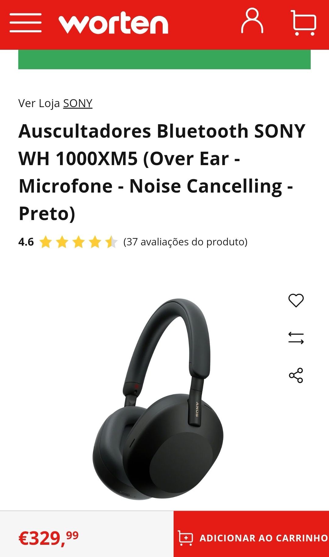 Auscultadores / headphones Bluetooth SONY WH1000XM5