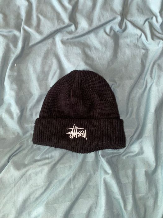 Шапка stussy чорного кольору