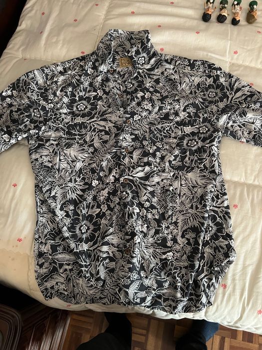 Jos a bank camisa de homem tecido smalll mas serve mais como Larga