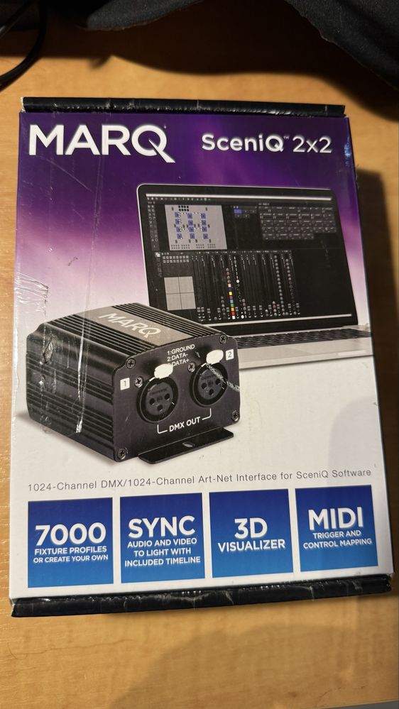 Sterownik DMX-  MARQ SceniQ 2x2 – interfejs DMX/Art-Net