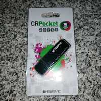 Leitor de cartões USB CR Pocket Novo em caixa