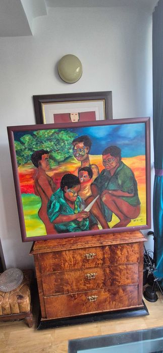 Obraz sygnowany Afryka dekor sztuka plemienna tribe art pop art unikat