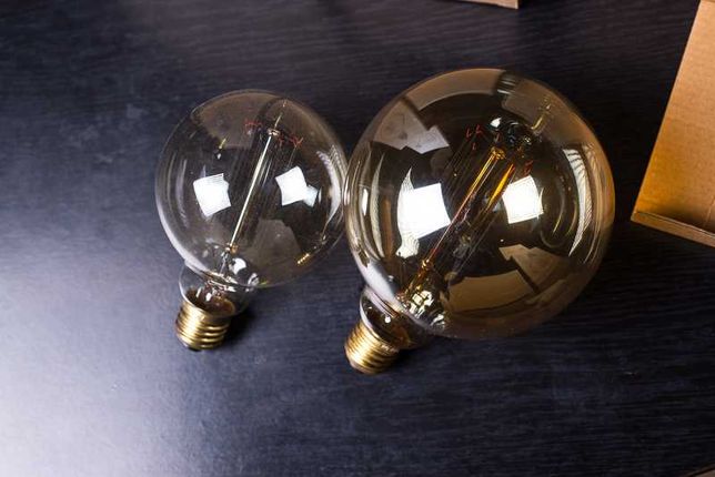 Лампа Эдисона декоративная G95 G125 "позолоченная"
