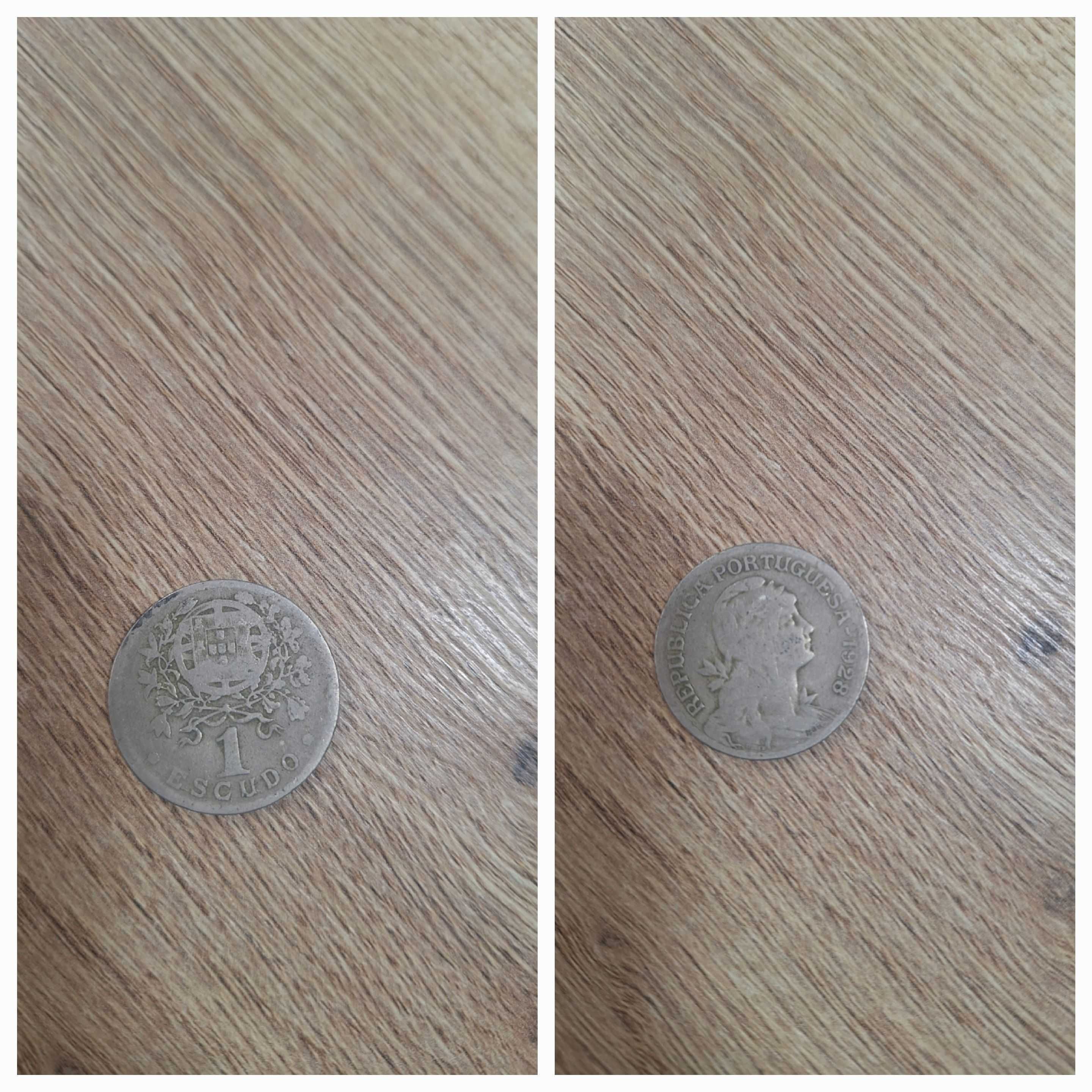 Vendo moedas de 1 escudo e 50 centavos de diversos anos