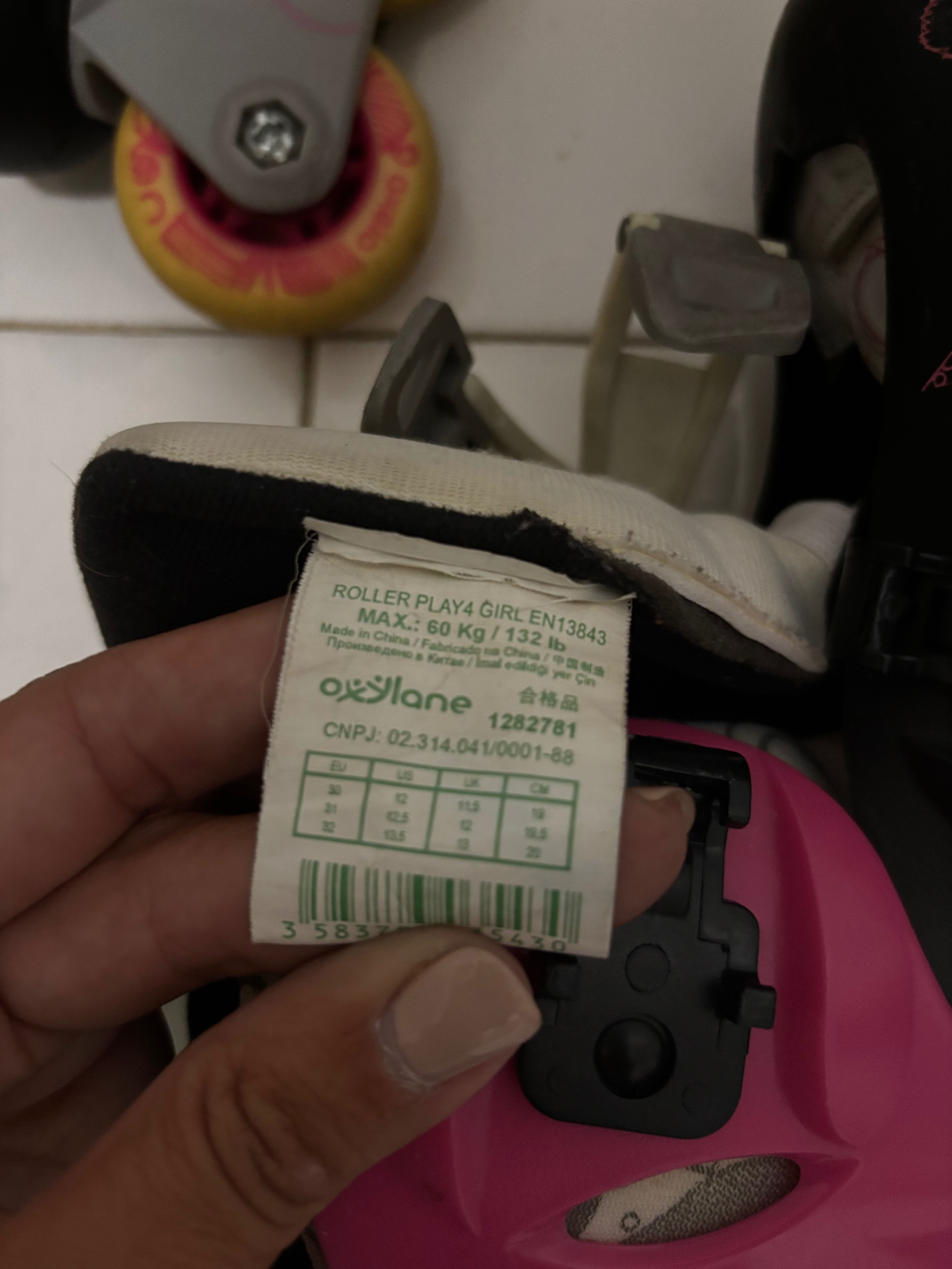 Conjunto Patins criança oxelo + pack de proteções