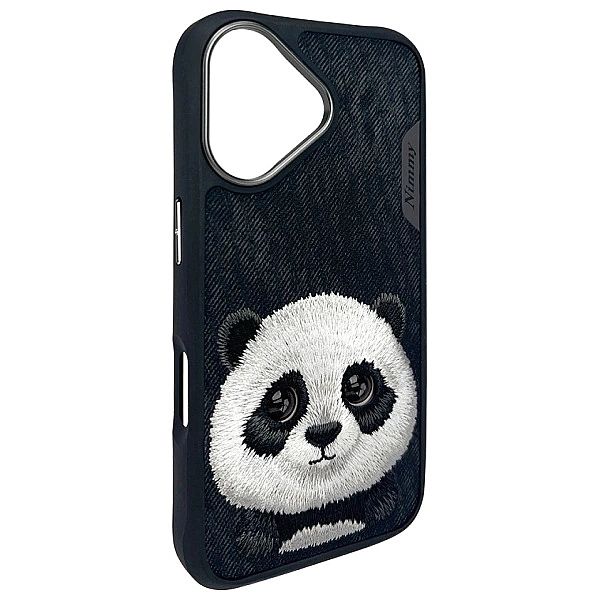 Etui Nimmy Big Eyed Pet 2.0 Panda na iPhone 16 - czarne