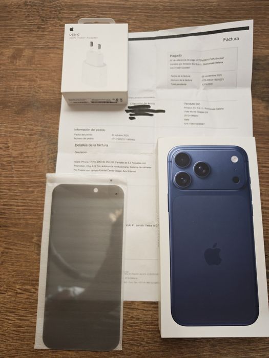 iPhone 17 Pro Max 6.9" 256GB Deep Blue  Selado Com Garantia  Aceito R