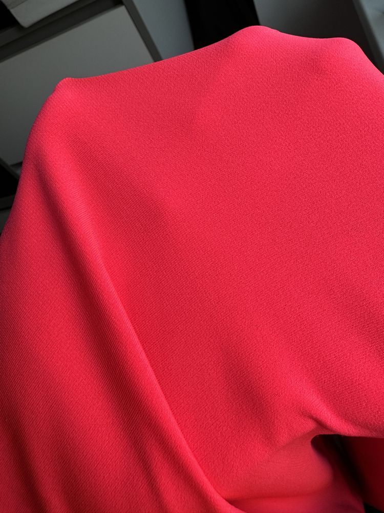 Sukienka suknia neonowa różowa H&M divided 36 S neon róż na co dzień