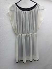 Vestido branco e preto tamanho 36
