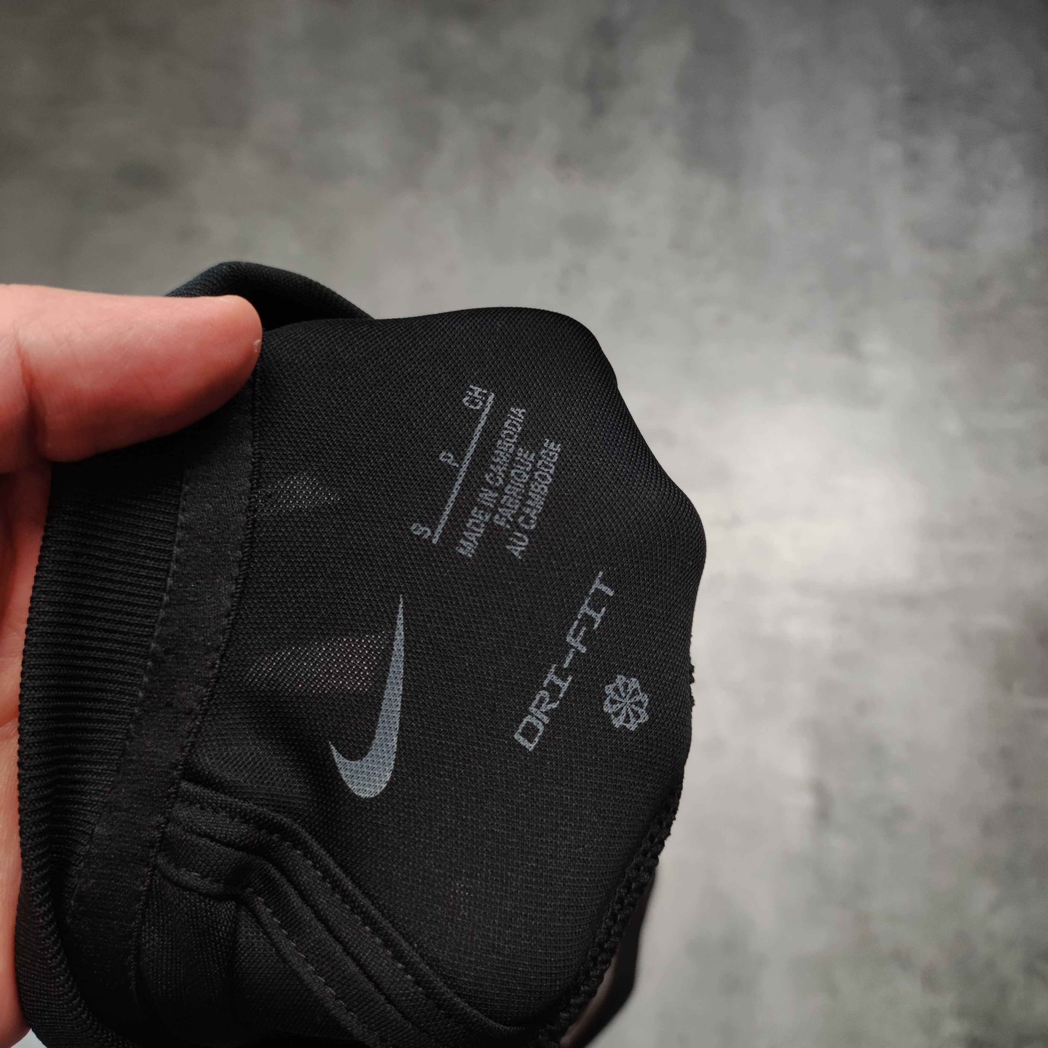 MĘSKA Koszulka Sportowa Nike Czarna Małe Logo Haft Dri-Fit Treningowa