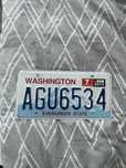 blaszka rejestracja amerykanska Washington
