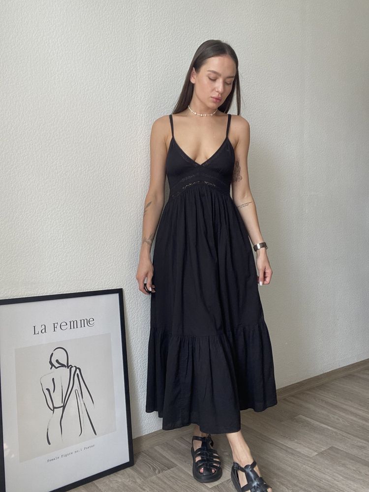 Сукня сарафан міді максі zara платье сарафан миди макси зара розмір S