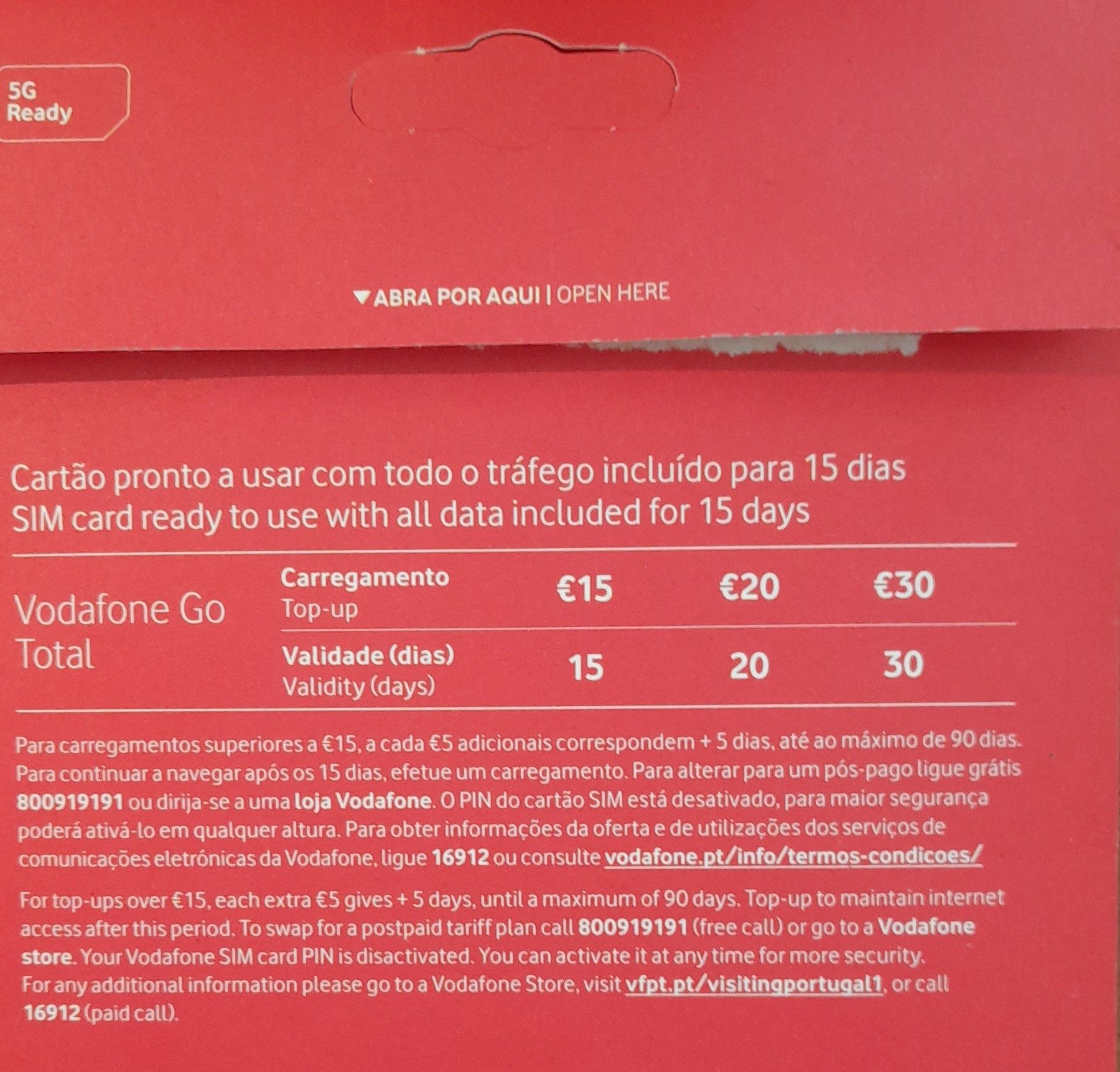 Router Vodafone com cartão incluido