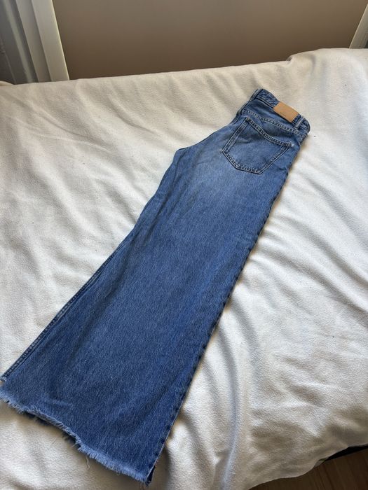 spodnie jeansowe dżinsy dżinsowe szerokie wide leg
