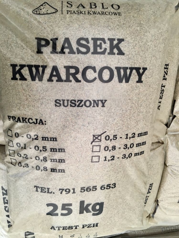 Piasek do piaskowania trawników *piasek kwarcowy do trawników* TOP