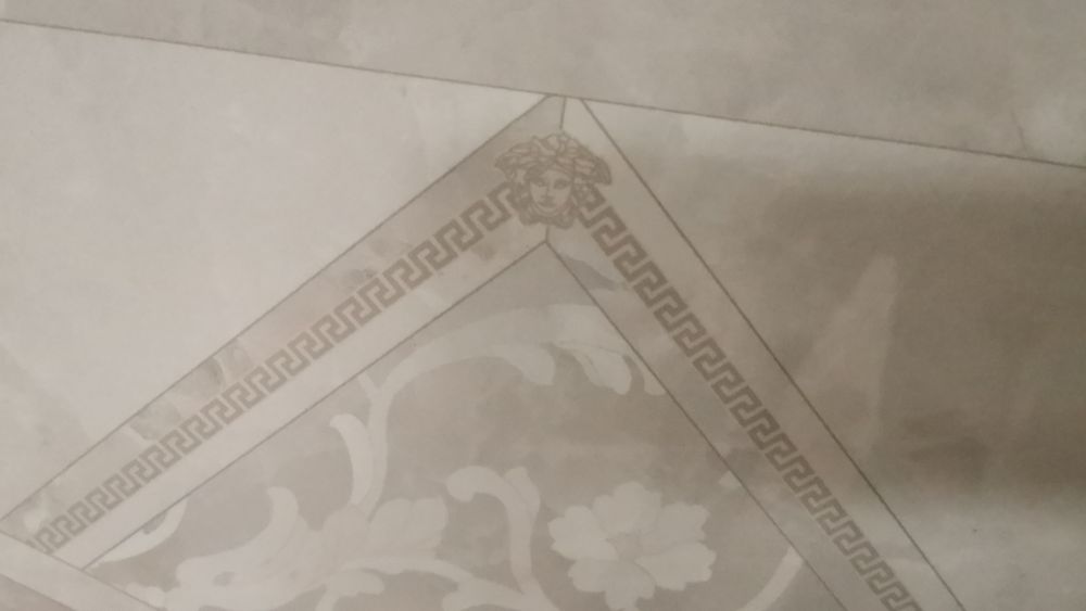 VERSACE Płytki gresowe Emote Onice Bianco Intarsio 78x78