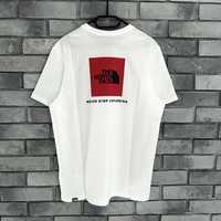 Koszulka t-shirt the north face tnf red box logo tee biala white