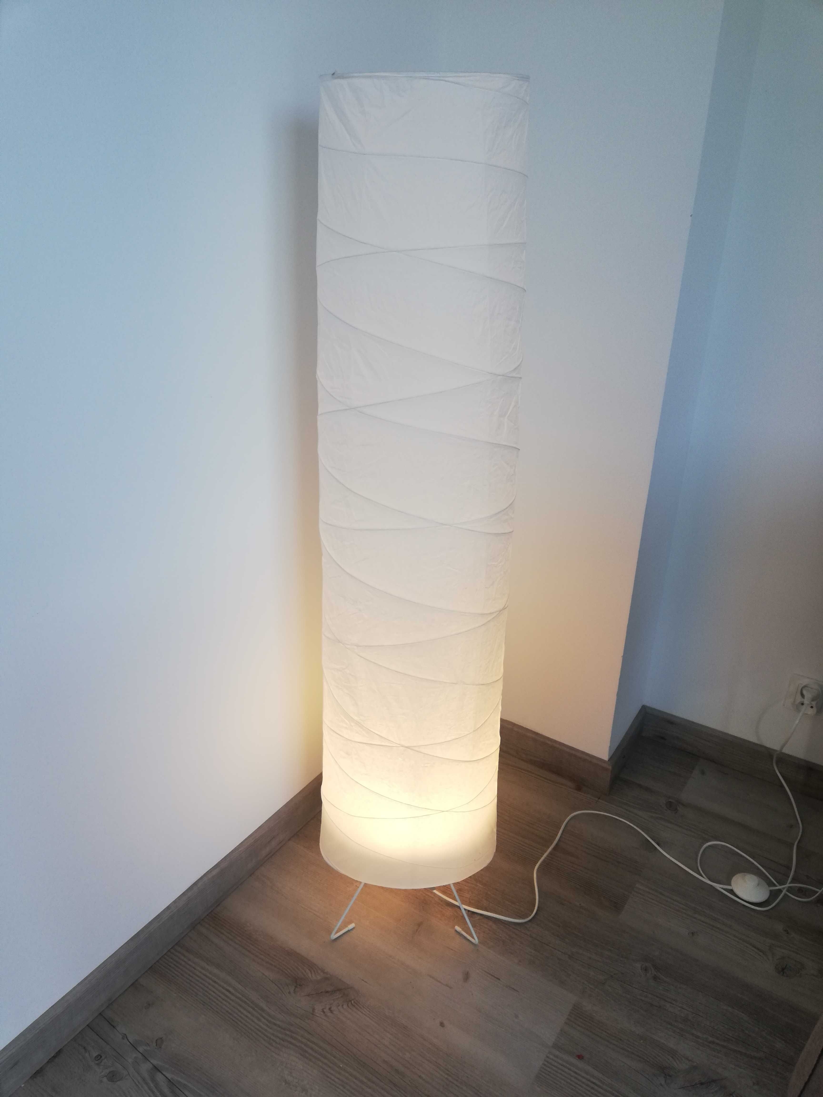 IKEA VICKLEBY Lampa podłogowa papierowa stojąca duża biała