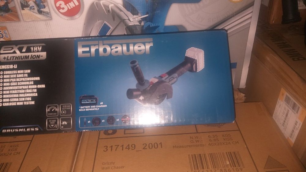 Пила дискова мини акумул.Erbauer 18В,EMCS-18-Li.нова.