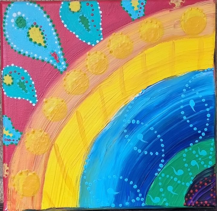 Obraz malowany ręcznie 20cm x 20 cm