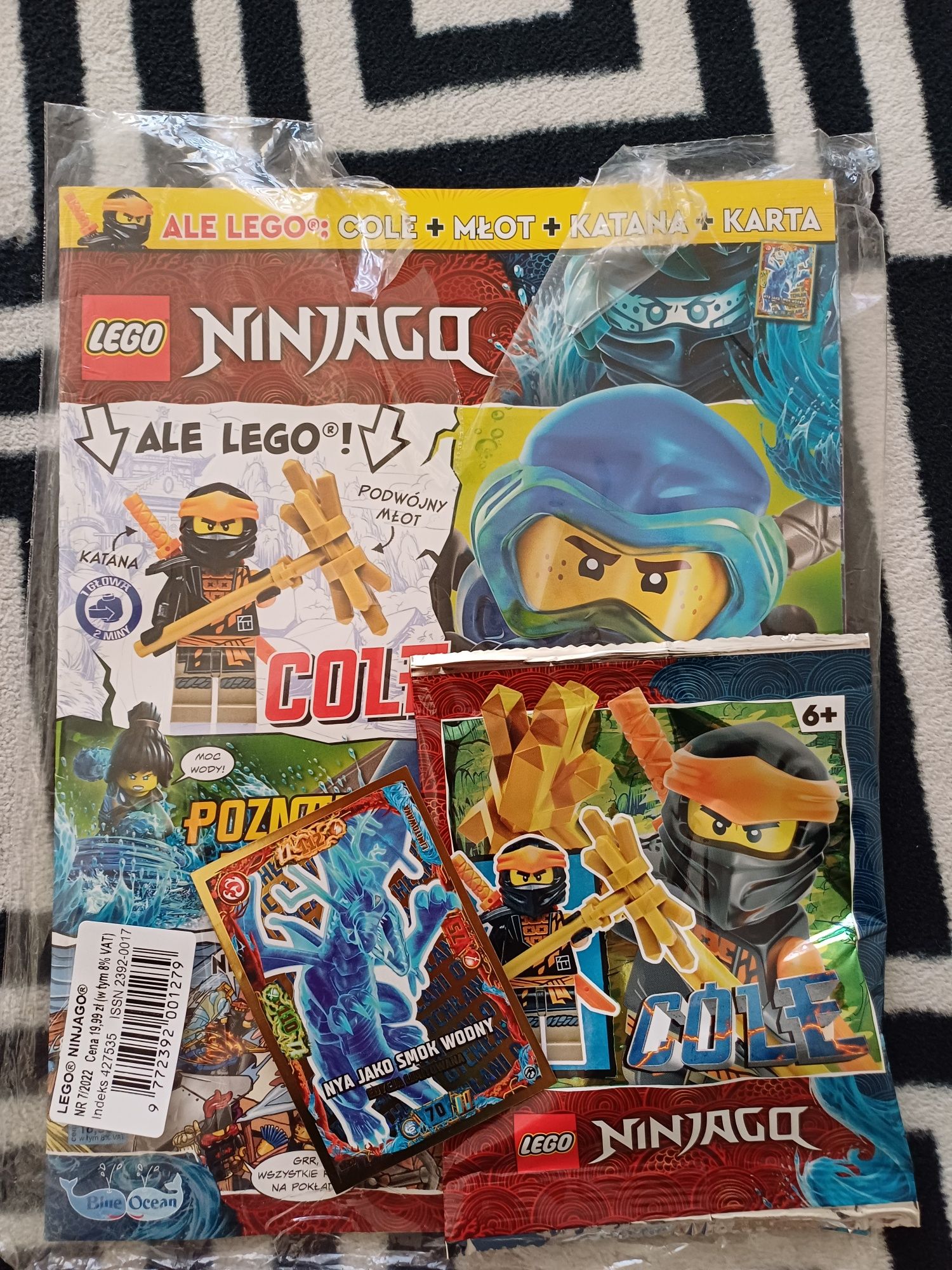 Lego ninjago figurka+ karta+ gazetka