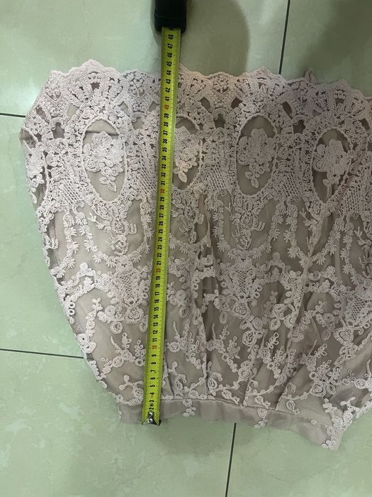 Mohito Spódnica z koronki brudny róż spódniczka koronkowa