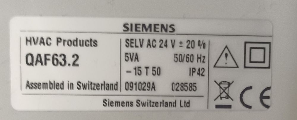 Czujnik przeciwzamrożeniowy Siemens