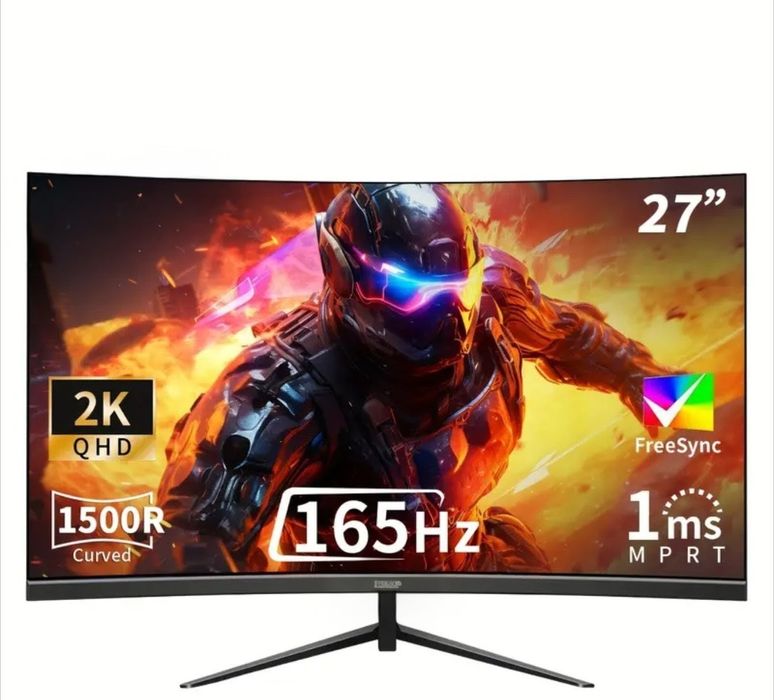 Монітор 2K, 165hz, g-syns, flicker-free, AMD freesyns