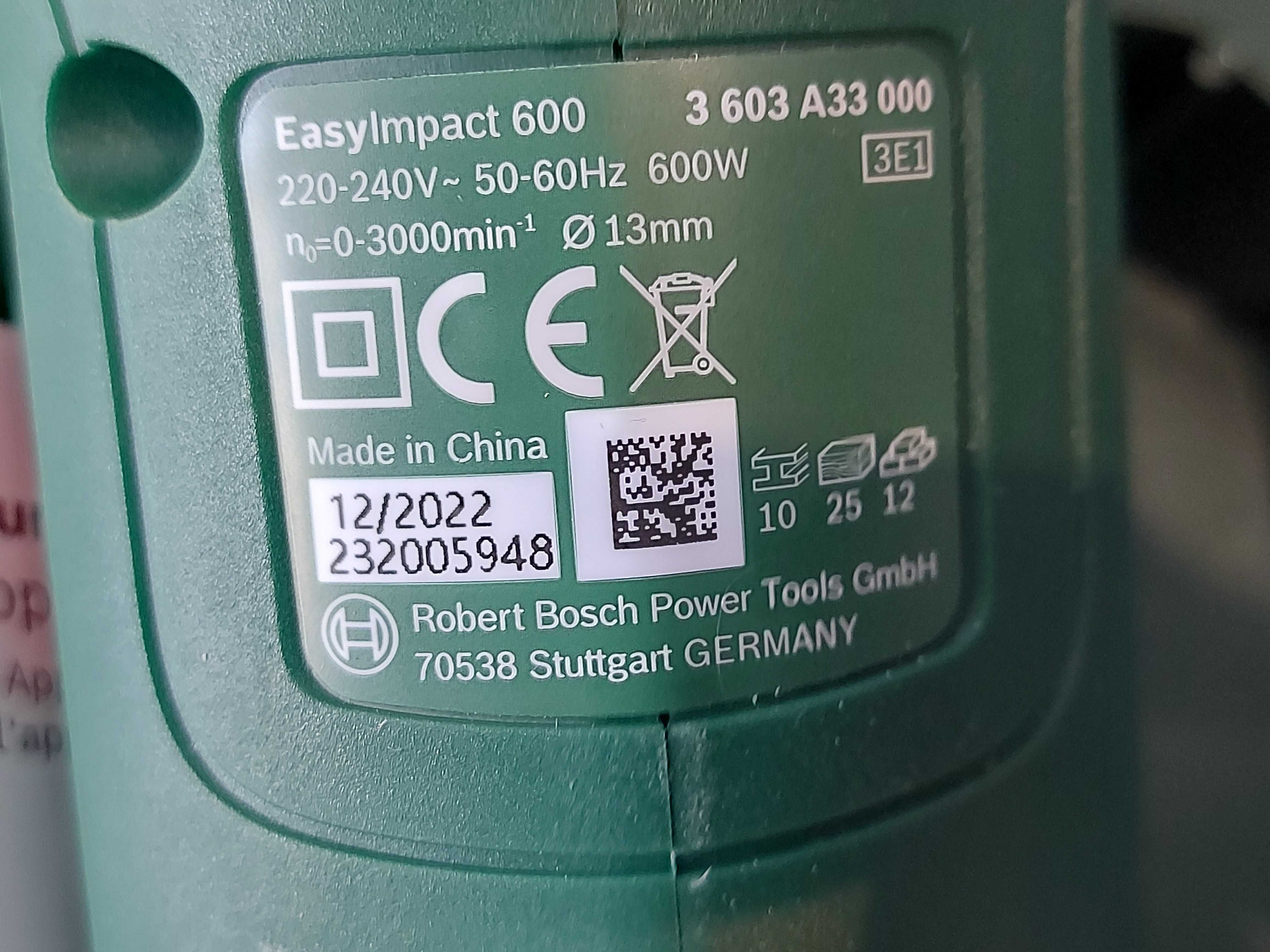 Wiertarka wkrętarka udarowa BOSCH EasyImpact 600 | 600 W | + Walizka