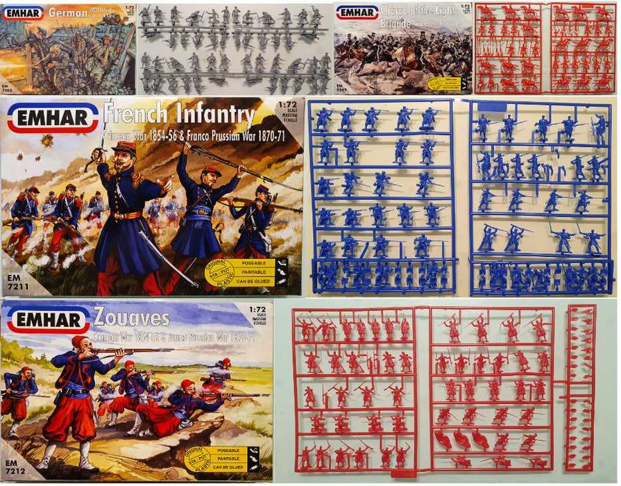 Наборы солдатиков Ceasar, DDS и Emhar в масштабе 1/72