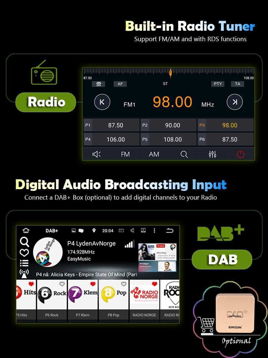 CarPlay Radio FM RDS DAB+ Android WiFi 4G GPS DVD USB BMW X5 E53 E39