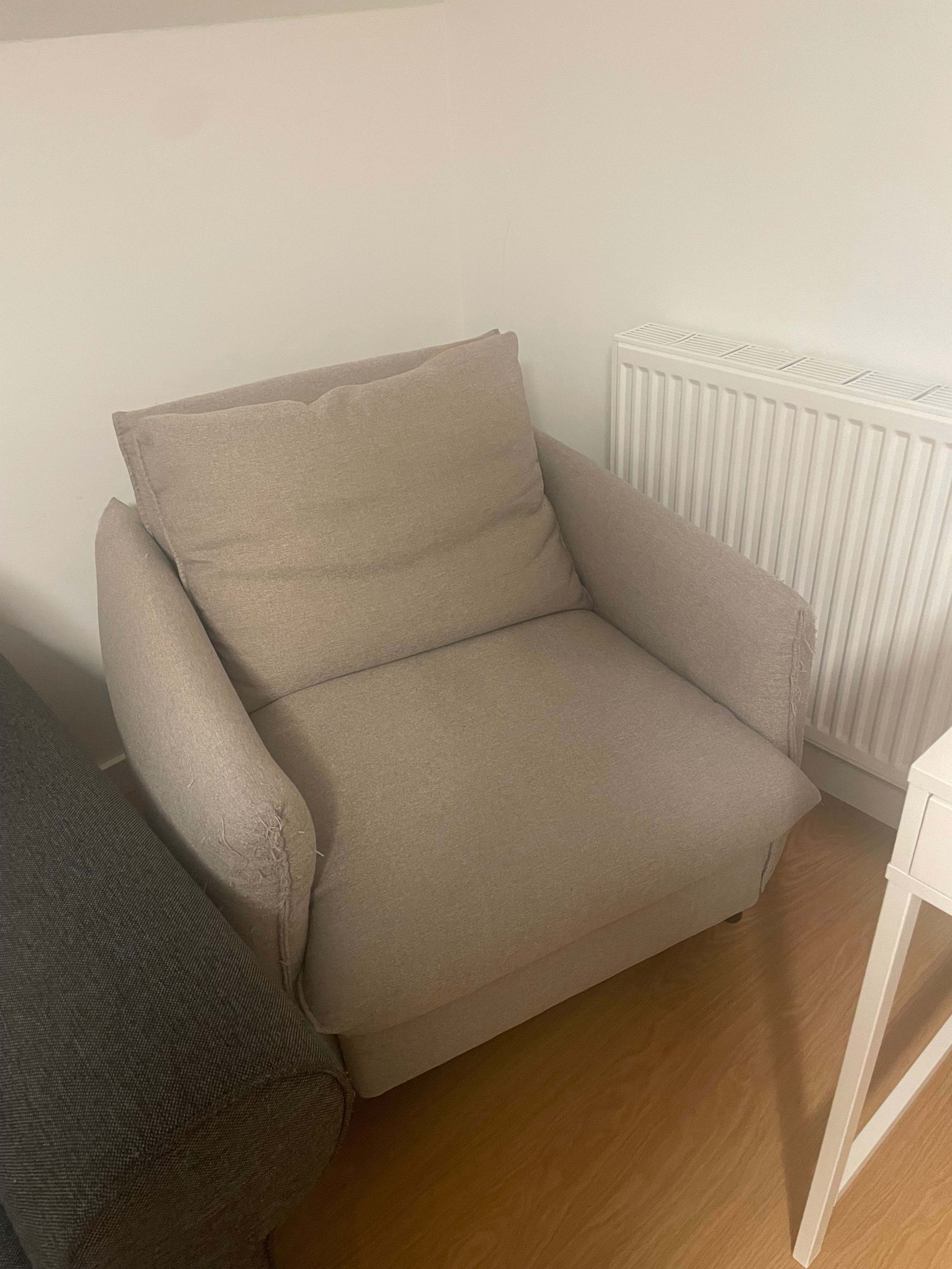 Fotel bezowy  etap sofa