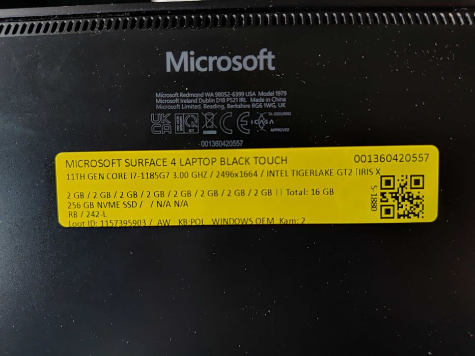 Laptop Microsoft Surface 3 dotykowy