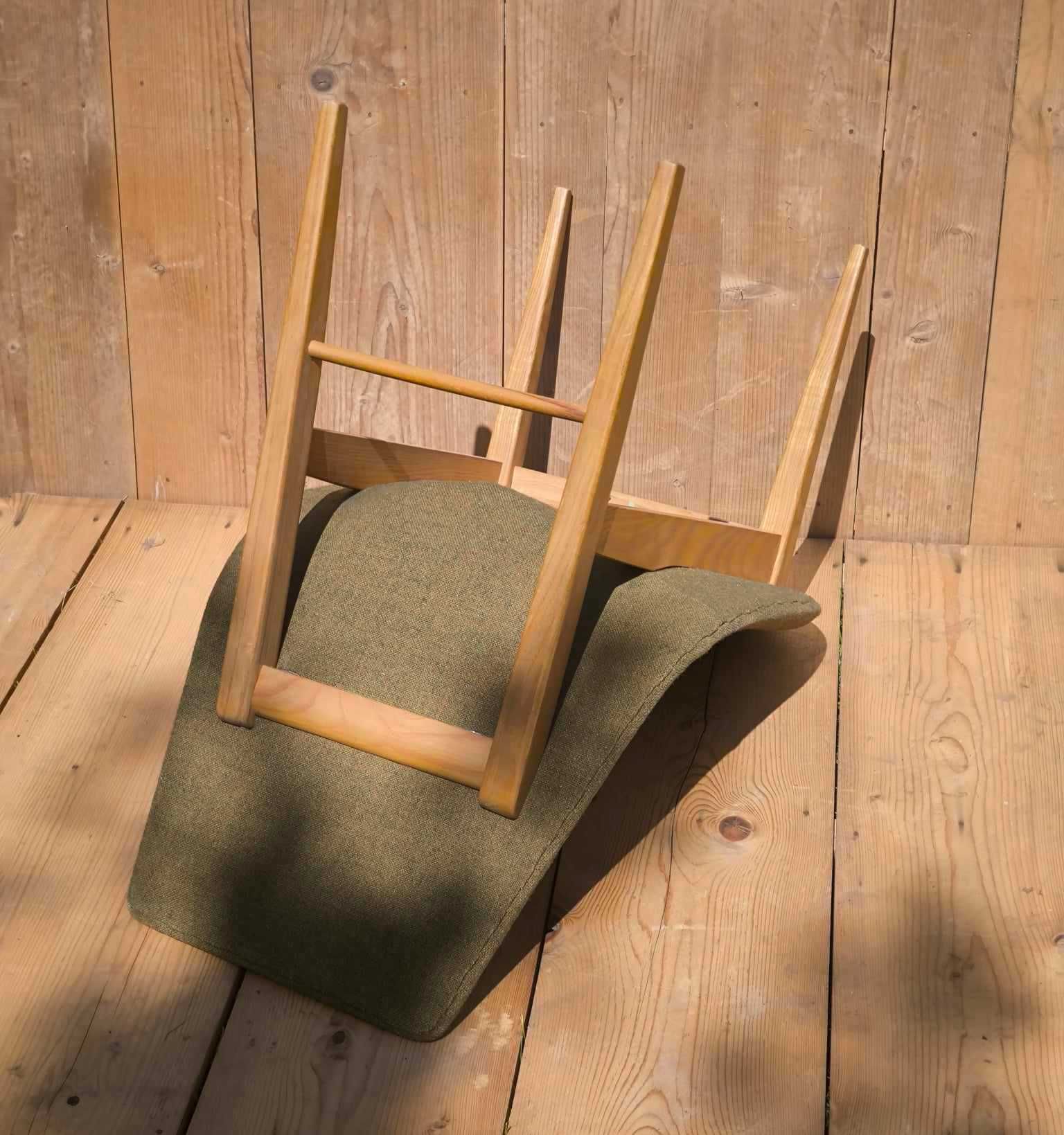 Stare krzesło Hanna Lachert "Muszla" stan oryginalny Design PRL