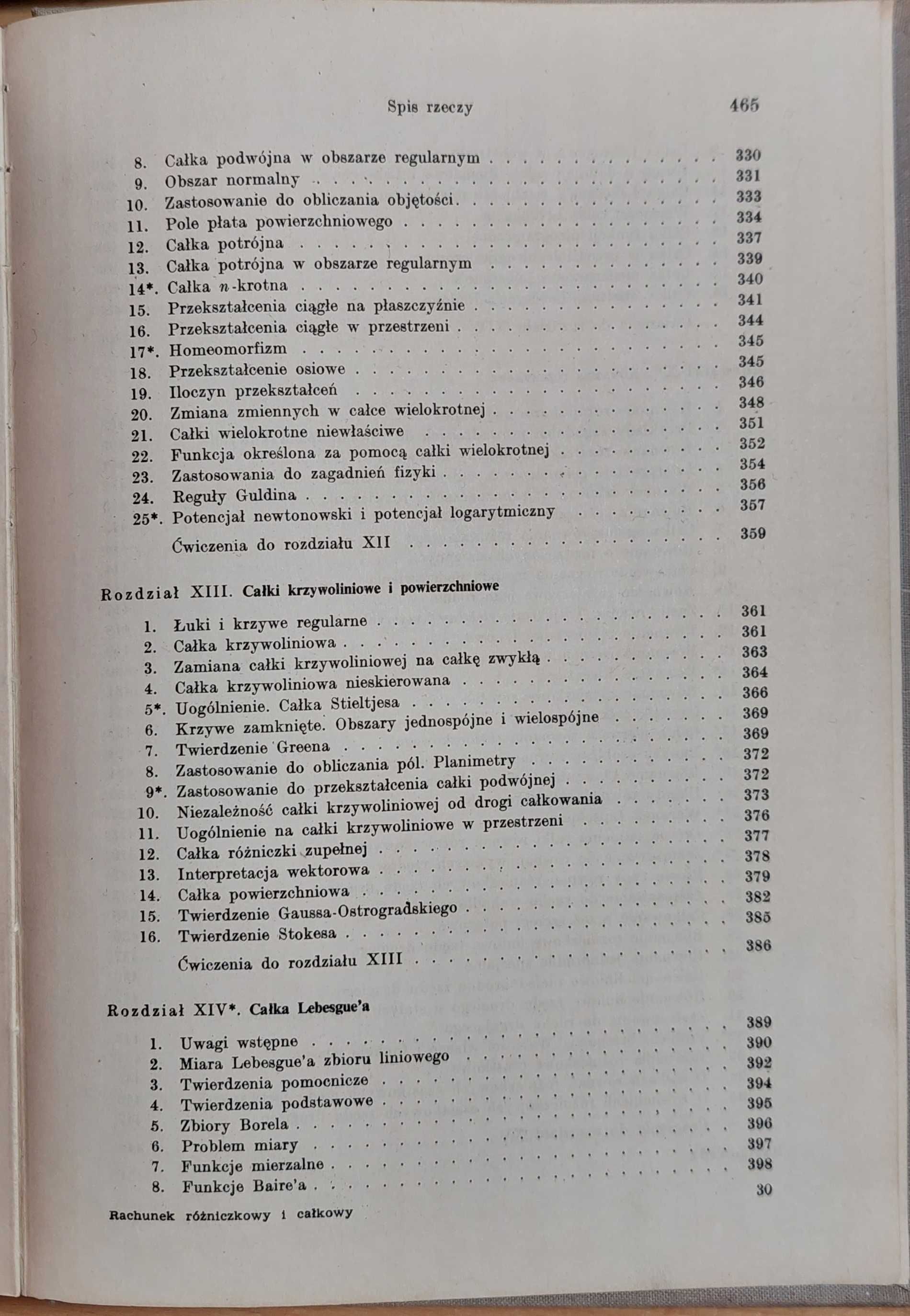 Rachunek różniczkowy i całkowy, tom 2, Franciszek Leja