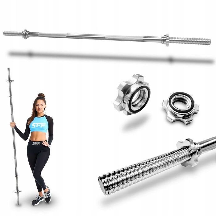 Gryf prosty stalowy sztanga 150cm 30 mm do ćwiczeń