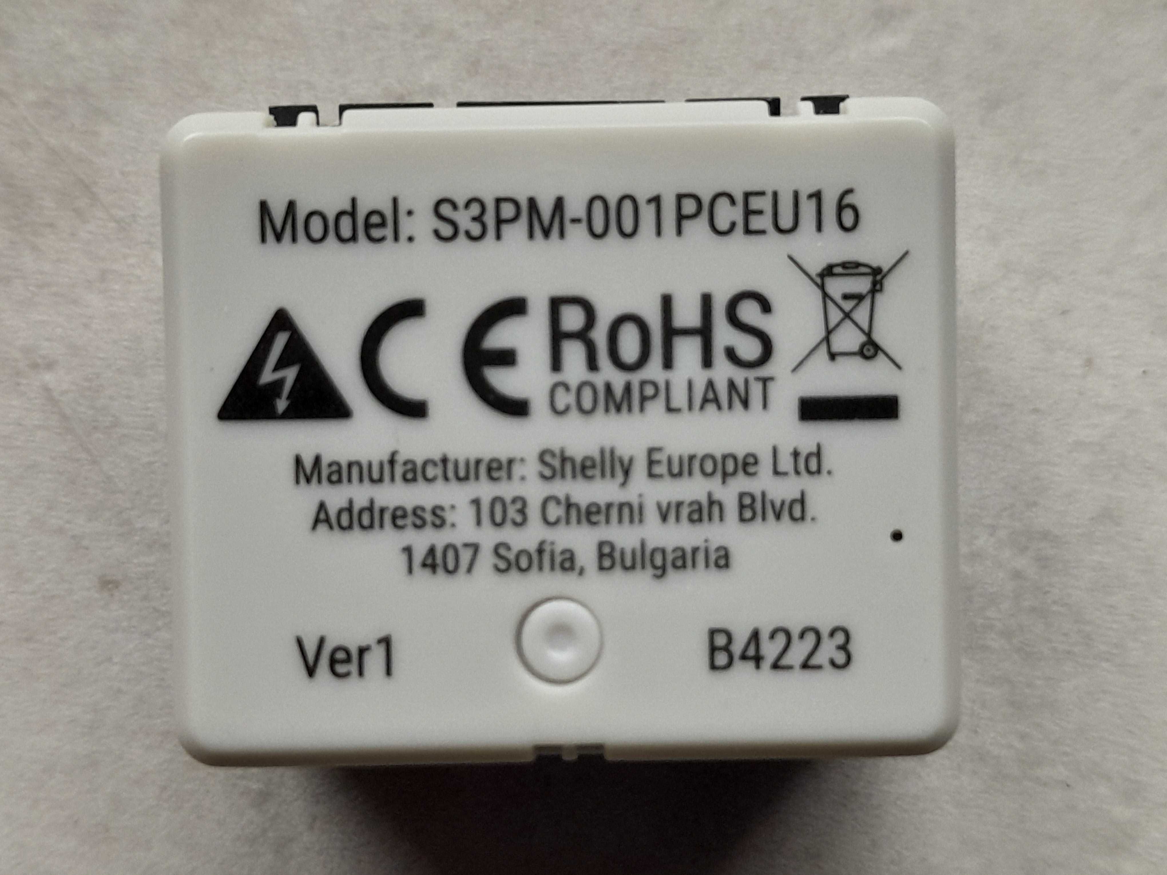 Shelly Plus PM Mini Gen.3 bezprzewodowy przełącznik Wi-fi nowy outlet