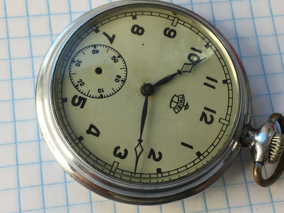 Часы карманные Thiel механические Германия - механизм рабочий