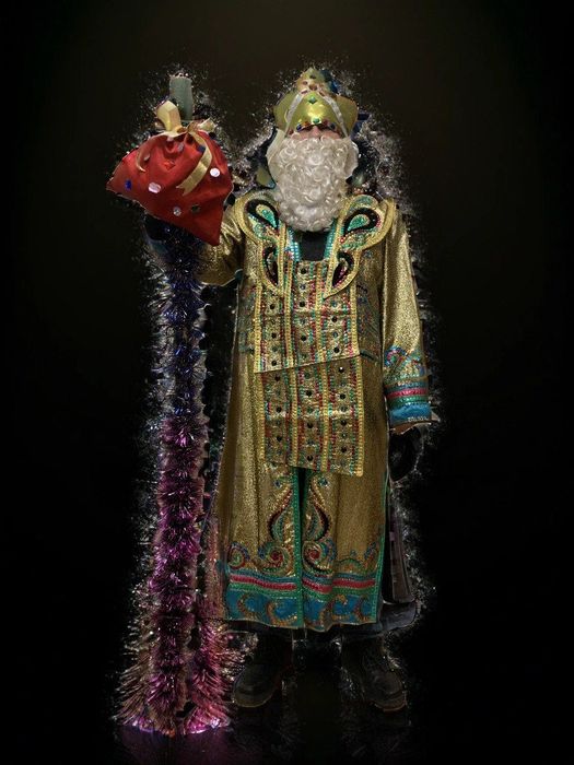 Сценічний Комплект "3-в-1": Костюм Святого Миколая + Базовий Зелений +