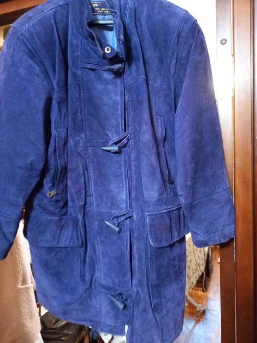 Новая кожаная замшевая зимняя куртка утеплитель размр50-52-54добротная