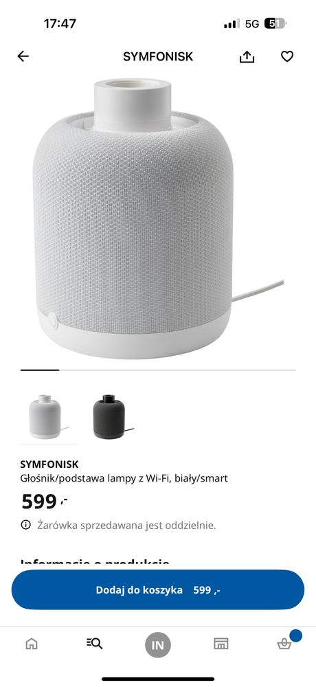 NOWY Symfonisk Ikea Głośnik biały