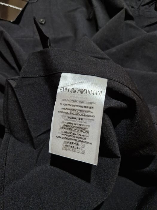 Ea7 męska elegancka koszula bawełna czarna xl 2xl metki długi rękaw