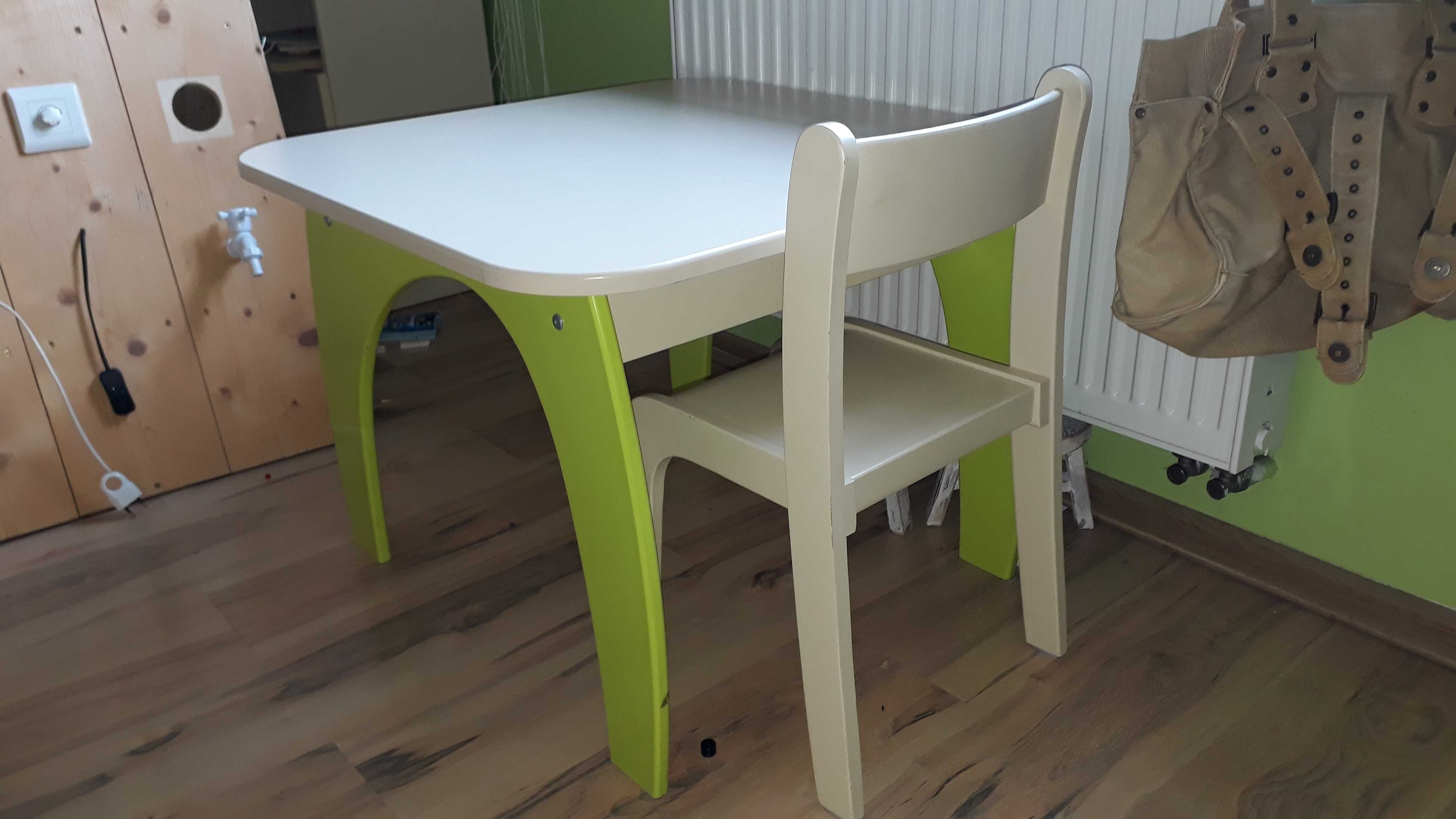 Stolik + stołek stołeczek stoliczek Baggi krzesło zielony africa