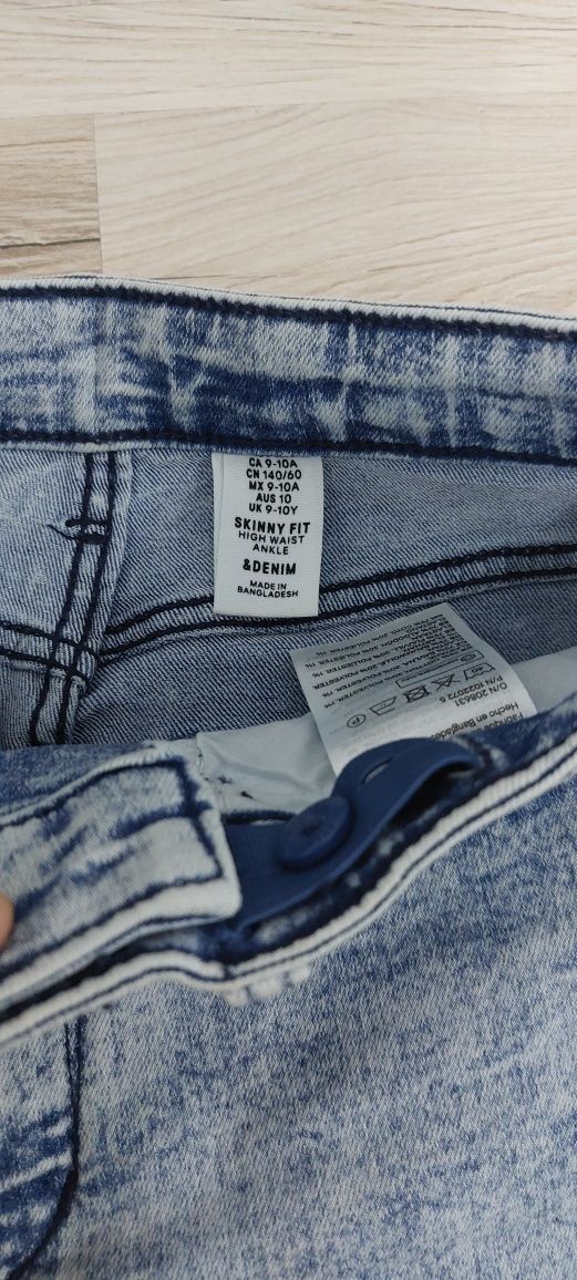 Spodnie dziewczęce jeansy H&M 134