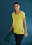 bonprix pistacjowa bawełniana dopasowana t-shirt 40-42