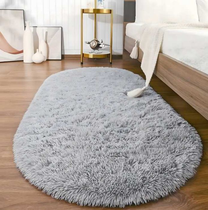 Dywan Plusz Mięciutki Shaggy Gęsty Duży Puchaty do Salonu 160x60cm