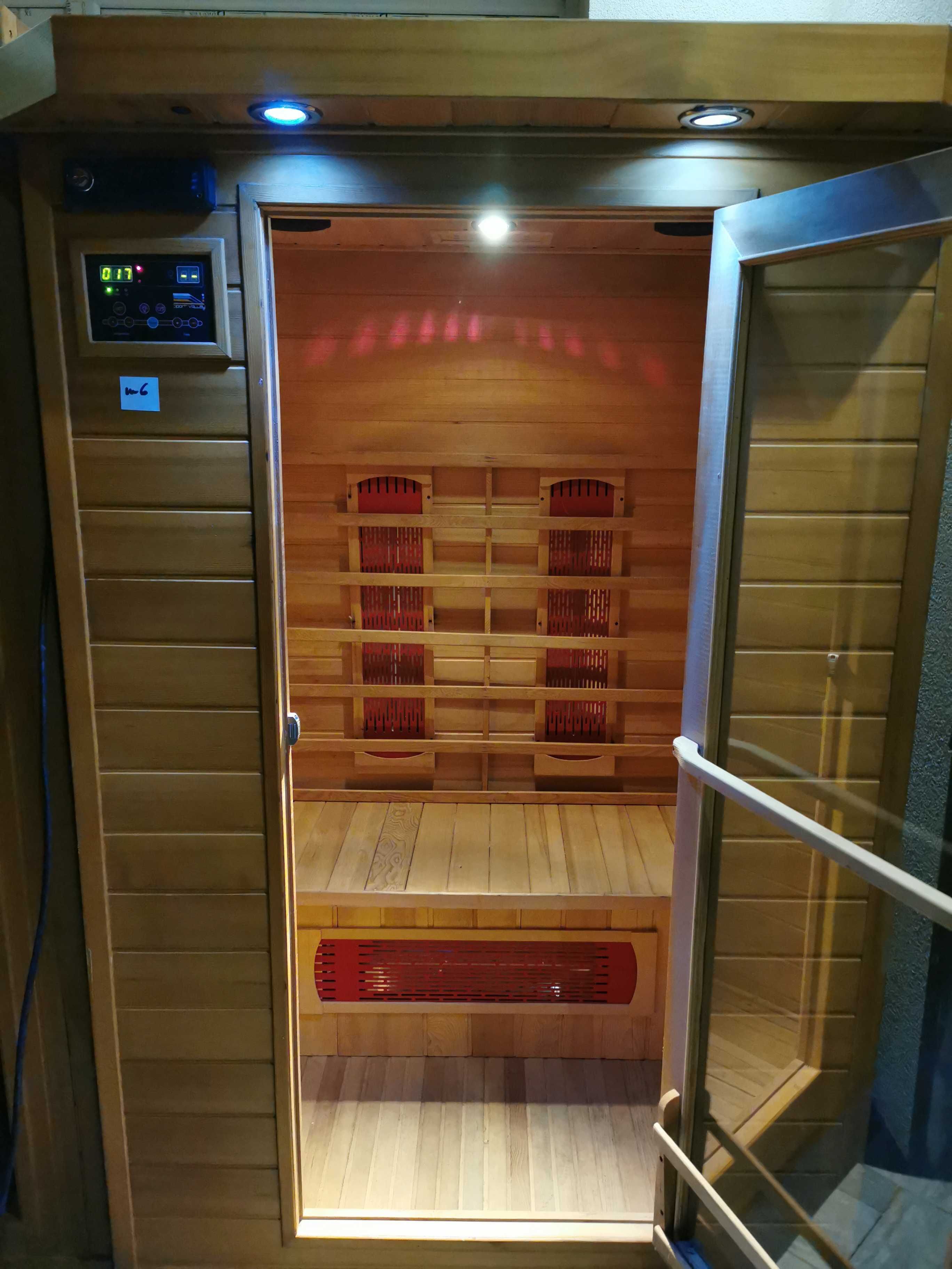 Sauna na podczerwień INFRAROT sucha Infrared Radio LED 90x90 110x100