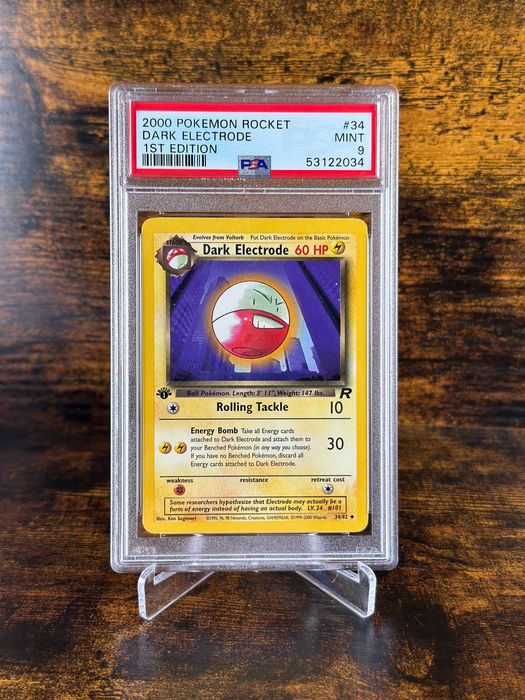Dark Electrode 34/82 - 1ST EDITION - Team Rocket - Karta Pokemon PSA 9